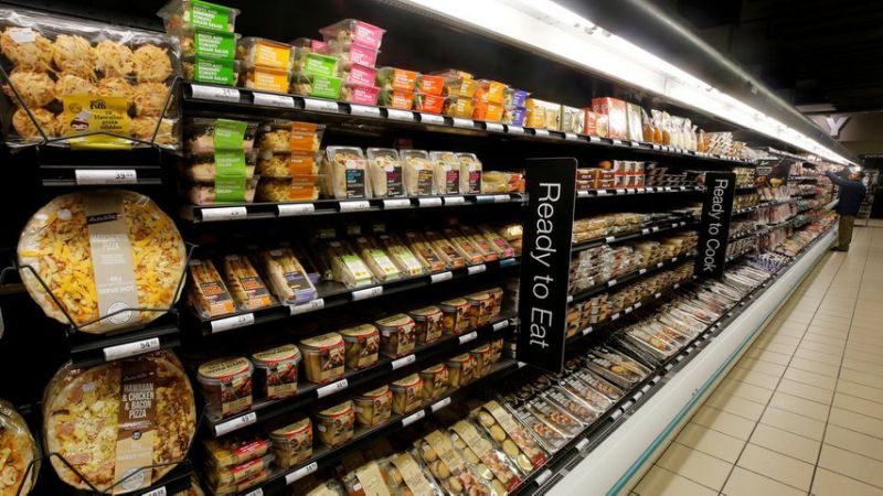 Ready-to-eat meals are displayed at an outlet of retailer Shoprite Checkers in Cape Town, South Africa, in June 2017.