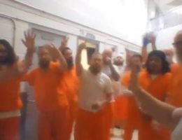 J6 Political Prisoners at DC Gulag Leak Heart-Breaking Video from Inside Jail Praying and Singing National Anthem – VIDEO