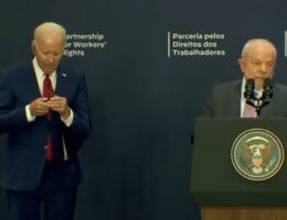 Biden Reveals He's Told What to Do, Almost Knocks Over Flag, and Brazilian President's Unique Reaction