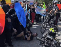 Video: Canadian Police Stand Down as Antifa, Militant LGBT’ers Anti-Grooming Demonstrators