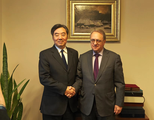 Special Envoy Zhai Jun of the Chinese Government on the Middle East Issue Holds Talks with Russian Deputy Foreign Minister Bogdanov Mikhail Leonidovich